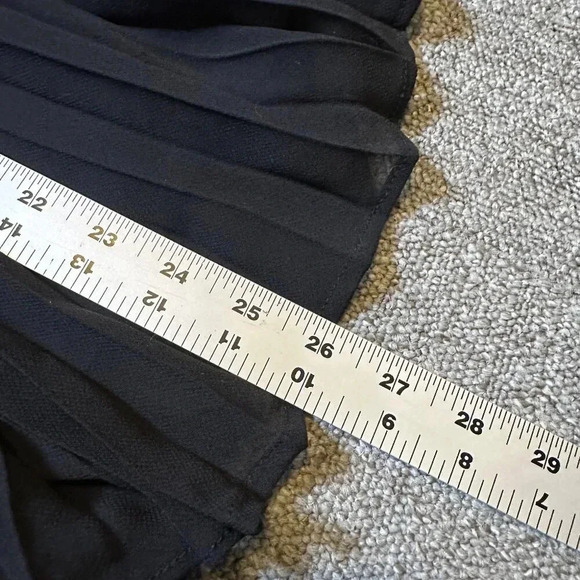 ASOS Black Pleated Classic Cowl Midi Dress in Size US 4 - Picture 5 of 8